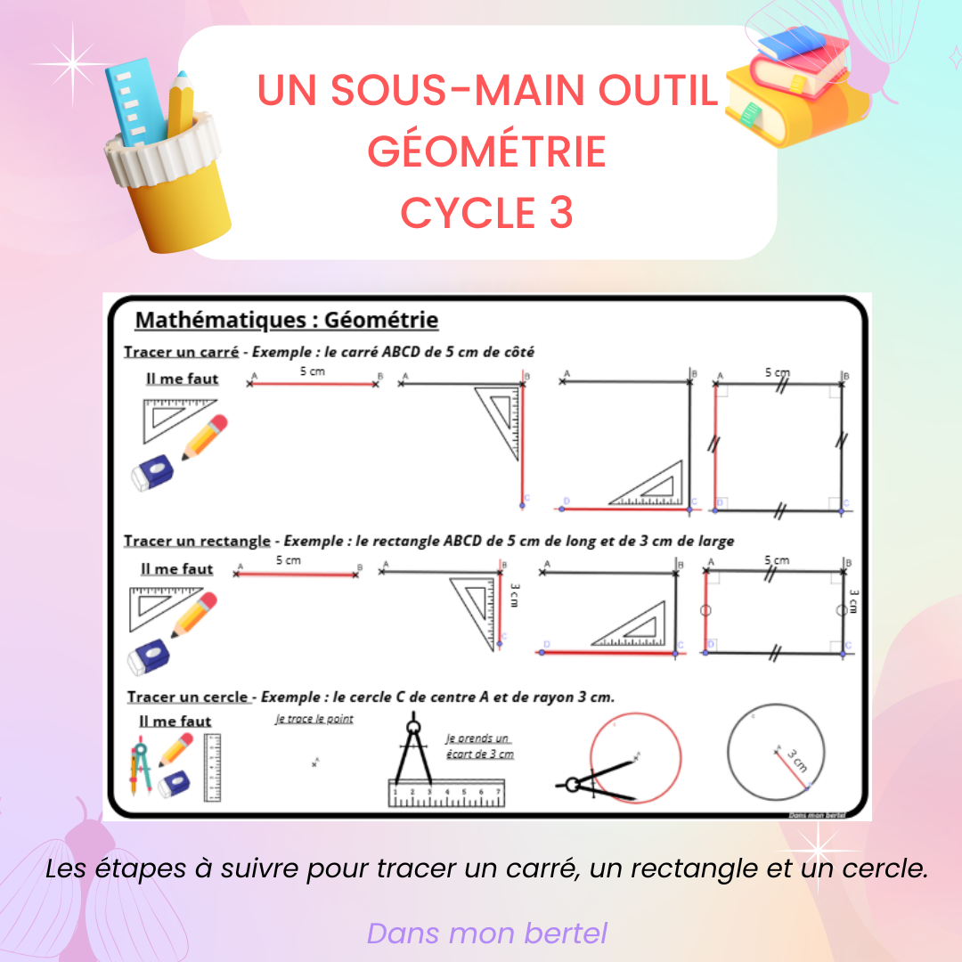 Sous-main géométrie cycle 3
