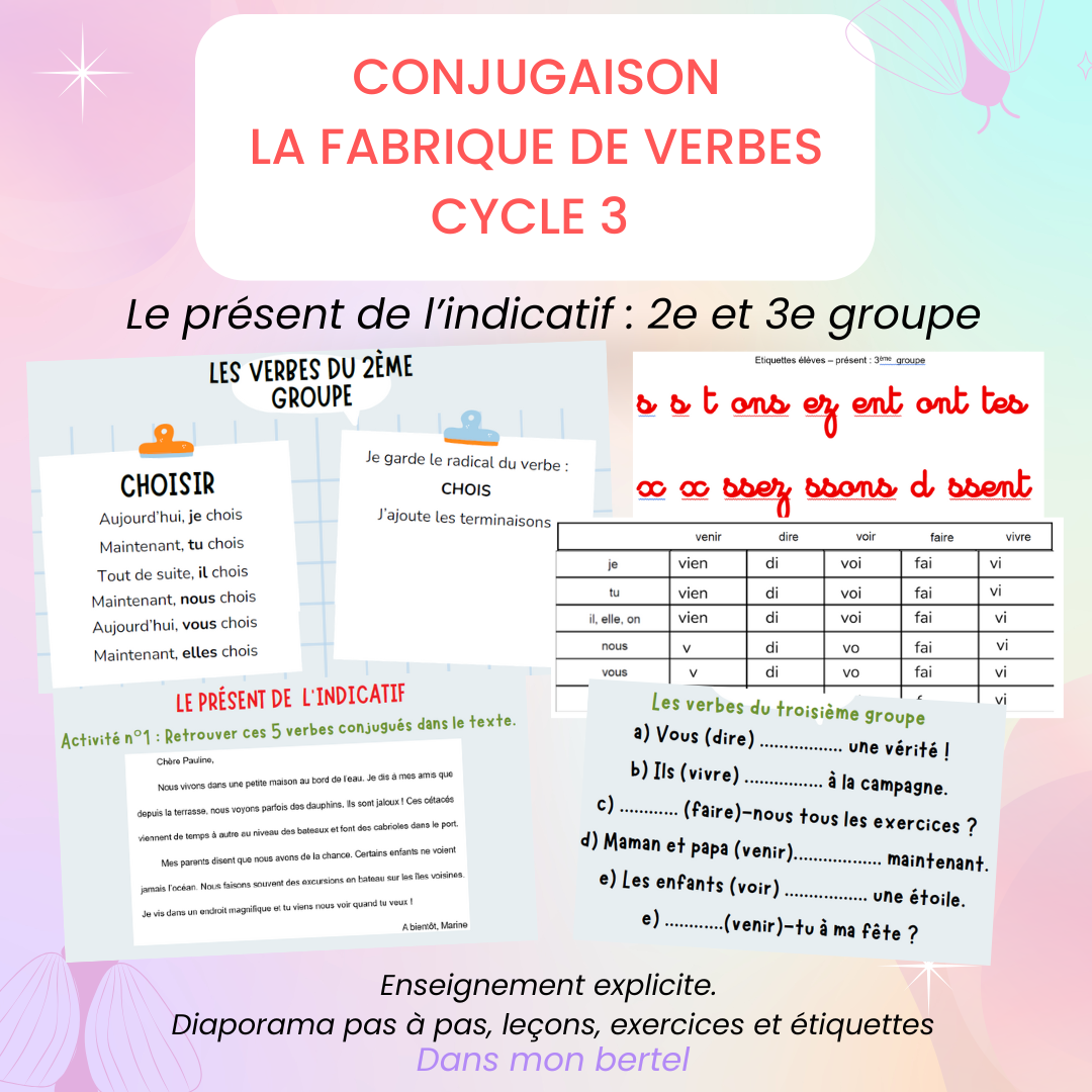 Présent des verbes du 2e et 3e groupe