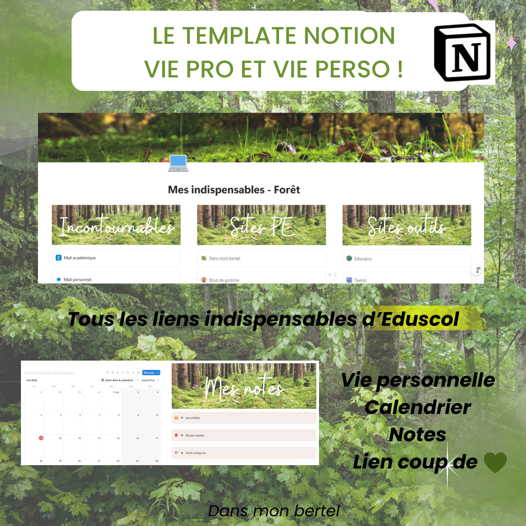 Template Notion Forêt